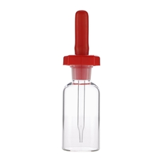 Polystop Clear Glass Dropping Bottle, with Teat Pipette - 100ml - Pack of 10